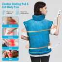 Tefici Heating Pad for Back Pain,Mothers Day Gifts for Women Men Mom HerFSA Eligible HSA Approved,24'' x33''Fast Heating,Electric Heat Pad, 2H Auto-Off,Neck and Shoulder Heat Pad,ETL Certified,Blue