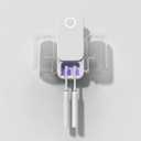 UV Toothbrush Sanitizer Holder Wall Mounted for Bathroom, UVC+UVA Light Cleaning Support with Drying Fan, 2 Toothbrush Slots, Battery Operated or USB Powered