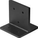 2 Pcs 8x8 Black Concealed Post Base, Adjustable Post and Beam Connector Bracket, 3 Gauge