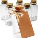 Small Glass Bottles with Cork Stoppers, Mini Vials Cork, Tiny Glass Jars for Favors Wedding Party Supplies DIY Crafts, Baby Shower Favors, School Projects (48)
