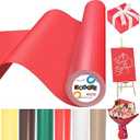 Koogel Red Wrapping Paper, 15" x 450" （38'） Bulletin Board Paper Roll for Gift Wrapping Craft Supplies Bouquet Flower Covering Poster Packing
