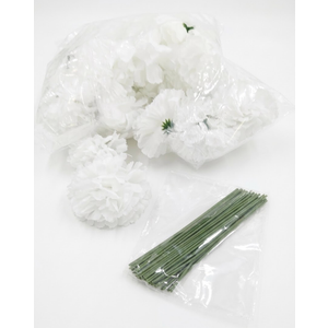 50 Artificial Silk Carnation Flower Heads, 
Home Decor