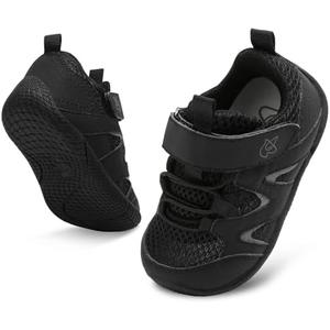 LeIsfIt Baby Shoes Boys Girls First Walking Shoes Non-Slip Toddler Breathable Sneakers Infant Sneakers 13.0, Black