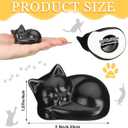 Wonderjune 2 Pack Toilet Bolt Caps Decorative Cat Toilet Bolt Screw Cover Caps Ceramic Cute Bathroom Decor Fun Themed Gadgets Replacement Parts(Black)