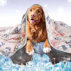 Leekalos Dog Cooling Mat,Pet Cooling Pads for Dogs Blanket,Summer Cooling Bed for Cats Blanket,Portable Pet Cooling Cushion for Home & Outdoor,Keep Cooling for Pets (Large(40"x55"), Puppy)