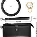 Idakekiy Wristlet Keychain, Silicon Key Ring Wallet Bracelets Card Holder Purse with Tassel for Women Girl