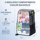 SPARTER Backpack Cooler Insulated Leak Proof 33/49 Cans, 2 Insulated Compartments Thermal Bag, Portable Lightweight Beach Travel Camping Lunch Backpack for Men and Women