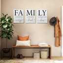 GUBIYU Home Family Wall Decor, Set of 3 Inspirational Canvas Prints Black and White Framed Canvas Art Paintings Wood Wall Decoration for Dining Room Bedroom Living Room 12"x16"