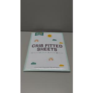 Biloban Crib Sheets Fitted for Boys, 2 Pack Crib Sheet Fits for Standard Crib Mattress, Neutral Toddler Bed Sheets Girl, Grey & Navy, 52X 28