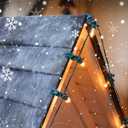 Minetom Christmas Light Clips Outdoor C7 C9, 50 Count Universal Quick Christmas Light Spring Clips for Outside Roof Gutter Shingle Fence E12 E17 Base (Green)