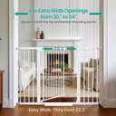 Cumbor 36" Extra Tall Baby Gate, 30-54" Wide Dog Gates for Large Dogs