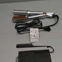 2 in1 Hair Curler Straighter Rotating Iron, Curling Iron Wand for Hair Curling and Straighting, Dry and Wet Styling Tool, Travel for Girls Women (Gold1)