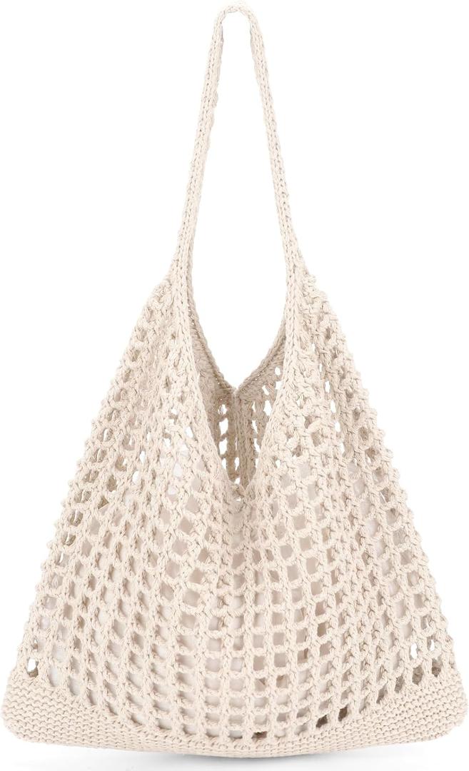 EIMMBD Crochet Bags for Women Beach Totes Bags Aesthetic Summer Tote Shoulder Hippie Bag Knit Bag