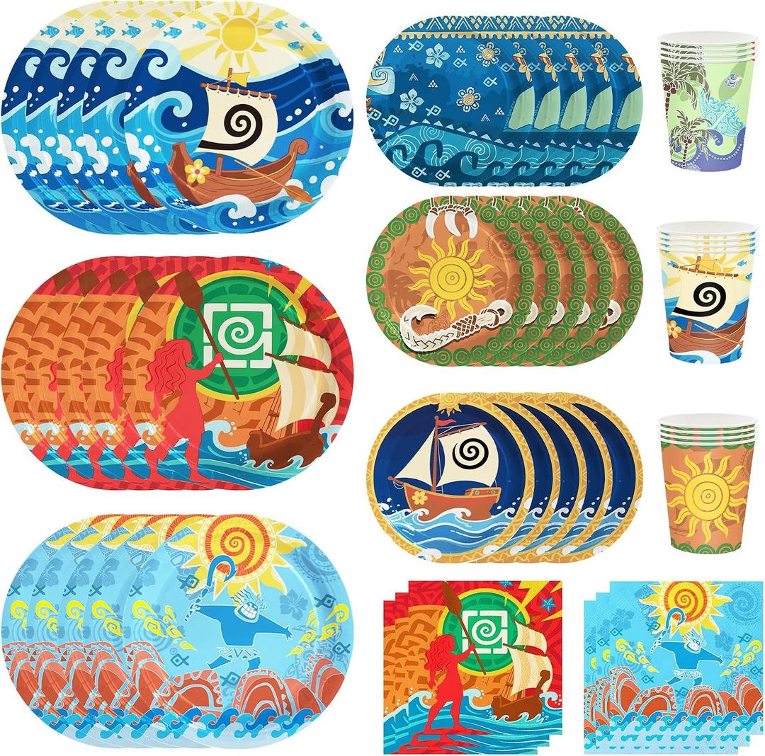 Ocean and Beach Theme Party Supplies Tableware Set