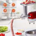 Meat Grinder Attachment for KitchenAid Stand Mixer, 15PCS Stainless Steel Meat Grinder Accessories for Kitchen Aid With 4 Grinding Plates, 2 Sausage Stuffer Tubes, 3 Grinding Blades, 1 Large Food Tray