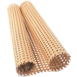 Natural Width Rattan, Cane Webbing Roll Woven Cane Mesh Net, Natural Vine Rattan Mesh Roll Sheet Webbing Caning Material for Chairs Kit (14 inches 35 cm*2 m)