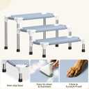 13 Inch Dog Stairs - 3 Tiers Non-Slip Dog Steps for Small Dogs, Cats & Senior Pets, Joint-Friendly Pet Steps for Bed Sofa Car, Stable Anti-Skid Bottom Pet Ladder