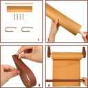 Lincia 36 Inch Kraft Paper Roll Dispenser Wall Mounted 30 Meters Brown Grocery List Note Craft Butcher Paper Roll Holder Memo Board for Wall Decor, to-do Lists, DIY Drawing, Artwork, Creative