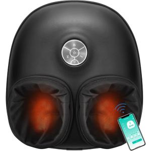 Medcursor Foot Massager with Heat, Shiatsu Deep Kneading Machine, Multi Air Compression Intensity, Smart APP Mobile Remote Control and Foot Massage Relax for Home and Office Use, FSA HSA Eligible