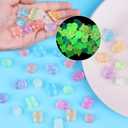 KIMOBER 35PCS Mini Luminous Frogs Miniature Figurines,Glow in Dark Tiny Resin Frog Figures for Fairy Garden Moss Landscape DIY Terrarium Crafts