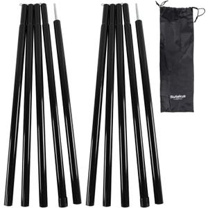 Sutekus Steel Rod Tent Pole Replacement Accessorie 2pc/Set Adjustable Bars (Black)
