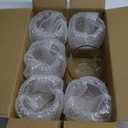 Set of 6 Clear Glass Vases, 4.7 W x 3.5 H, Round Candle Holders, Bubble Bowl, Flower Vases with Sponge Brush, Decorative Centerpieces for Wedding Home Decor