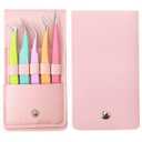 4pcs Eyelashes Tweezers Set False Eyelash Extension Professional Lash Tongs Pliers Volume