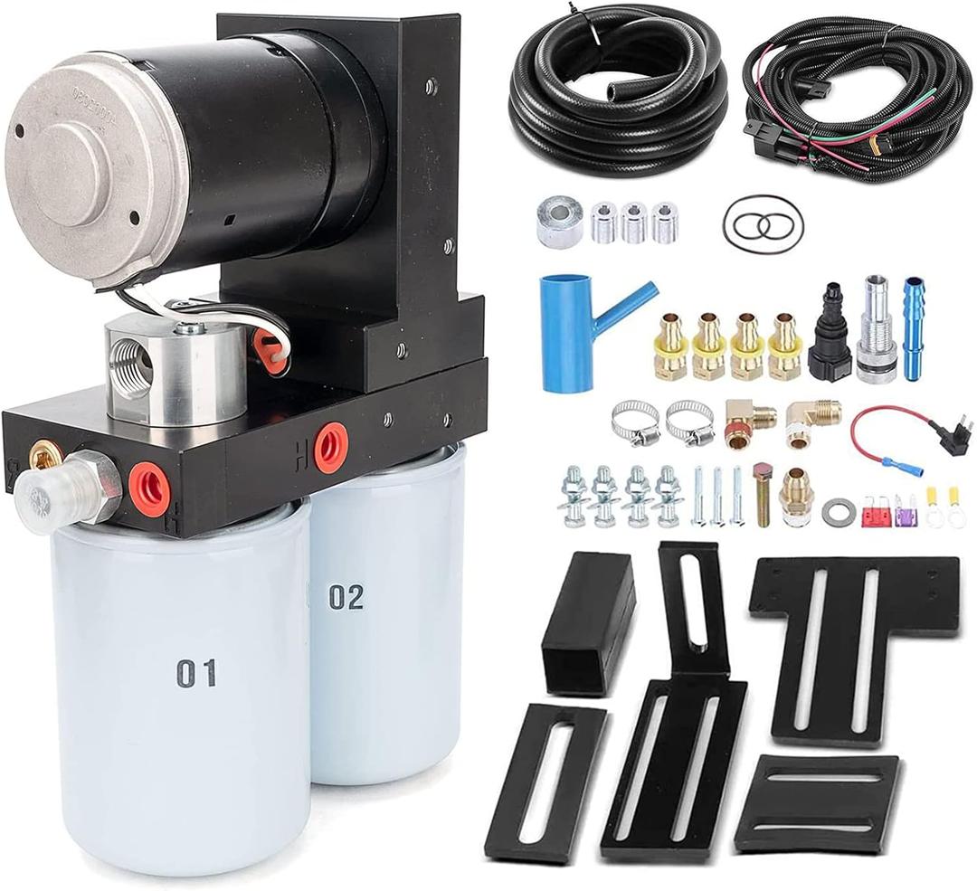 100GPH Diesel Fuel Lift Pump System Fits for GM GMC Chevy Duramax 6.6L Diesel Engines 2001-2010, for Chevrolet Silverado GMC Sierra Replaces TSC10100G