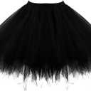 Honeystore Women's Short Vintage Ballet Bubble Puffy Tutu Petticoat Skirt