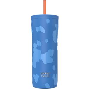 Contigo x Ally Love Streeterville Stainless Steel Tumbler with Straw, Easy Clean Lid, Leak Proof, BPA Free, 24oz, Stellar Jay