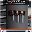 DEHOYI Magnetic Screwdriver Organizer and Wrench Organizer for Workshop, Garage | Heavy-Duty Tool Organizer for 48 pcs tools & Space-saving tool holder | Gift for father and boyfriend (4pcs, Black)