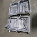 LUGGEX White Carry On Luggage with Spinner Wheels, PP Lightweight Suitcase 4 Piece, Expandable