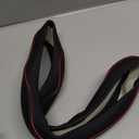 Car Steering Wheel Cover, Anti-Slip, Safety, Soft, Breathable, Heavy Duty, Thick, Full Surround, Sports Style (Black with Red Line)