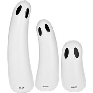 FUNBOY Standing Ghost Halloween Dcor (3 Pack)  Freestanding Indoor/Outdoor Spooky Decorations for Lawn, Porch, or Entryway