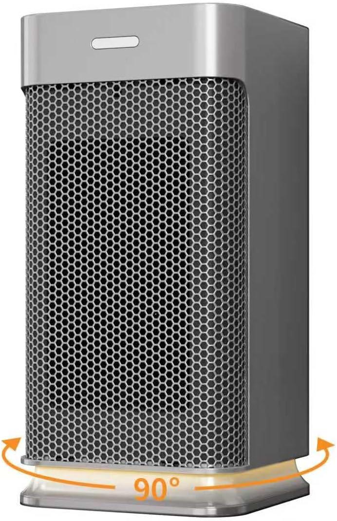 38dB Ultra-Quiet 1200W PTC Ceramic Small Space Heater, 3-Second Rapid Heating 90 Oscillating Portable Heater with Dual Safety for Bedroom Office