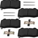 Brake Pads Rear Set Compatible with Cadillac CTS STS, Chevy Camaro, Chrysler 300, Dodge Challenger Charger Magnum, Tesla S X Automotive Replacement Rear Brakes Semi-Metallic D1270