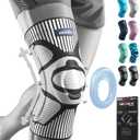 NEENCA Knee Brace for Knee Pain Relief, Medical Knee Support with Patella Pad & Side Stabilizers, Compression Knee Sleeve for Meniscus Tear, ACL, Arthritis, Joint Pain, Runner, Sport- FSA/HSA APPROVED (Large, Black-Gray)