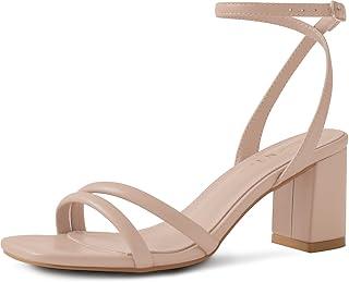 Shoe'N Tale 
Platform Heels for Women Strappy Block Chunky Heels Square Toe Ankle Buckle Sandals
9.5 size