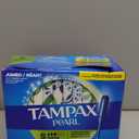 Tampax Pearl Tampons for Women, with LeakGuard Braid, Super Absorbency, Unscented, 50 Count