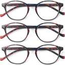 SIGVAN 3 Pack Reading Glasses Spring Hinge Stylish Readers Black/Tortoise for Men and Women