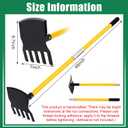 Rake Hoe Steel with 55 Inch Fiberglass Handle Fire Rake Hoe for Multi-use Landscaping and Forestry, Raking, Scraping, Grubbing and Tamping