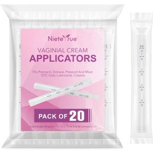 Disposable Vaginal Applicators  Updated with Dosage Markings, Individually Wrapped for Hygiene, Fits Most Lubricants, Creams & Gels, Feminine Care Essentials (20 Pack)