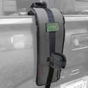 Bomber Strap Patented Single-Bike Tailgate Pad (Black) | Magnetic Buckles, Unobstructed Backup Camera, Universal Fit for All Trucks, Full Hitch & Tailgate Access, Quick Install, 1.5" CLOSED-CELL FOAM PADDING