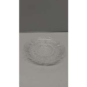 10 Pack Small Clear Glass Plates, 4.7 Inch Clear Coffee Tea Saucer, Mini Glass Snack Dishes Tabletop Coasters Set for Teacup, Appetizer, Salad, Fruit