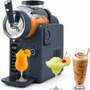 SYINTAO Slushie Machine No Ice Needed, 2-in-1 Frozen Drink & Soft Serve Ice Cream Maker, Self-Chilling Slushy Maker with 5 Presets, LED Display & Auto Clean for Home & Party (Blue&Gray)
