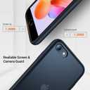 TORRAS Shockproof iPhone SE 2020 Case & iPhone 8 Case [Military Grade Drop Test] Translucent Matte Hard PC Back & Silicone TPU Bumper, Protective & Slim Fit for iPhone 7 case & SE2, Black