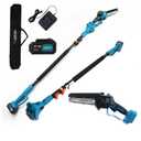 Pole Saw for Tree Trimming,15-Foot Reach Pole Tree Trimmer,6inch Electric Pole Chainsaw for Branch and Wood Cutting with Portable Bag and 20V 4A Battery Jovant