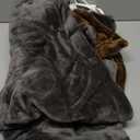 Electric Heated Blanket Throw 50''x60''  Soft Dual-Sided Flannel, 12 Heat Settings, Smart Timer, ETL & FCC Certified, Machine Washable (Brown & Gray, Single(50"x60"))