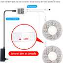 DAYBETTER Led Strip Lights 32.8 ft RGB Color Changing Lights Strip for Bedroom, Desk, Home Decoration, with Remote and Power Supply