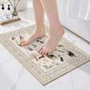 24x17 Inch Door Mat Indoor Entrance,Dog Rug Non Slip Beige
Low Pile,Small Animal Rug for Kitchen,Entryway,Bedroom,Bathroom,Pet Friendly,Stain Resistant,Washable Modern Home Decor